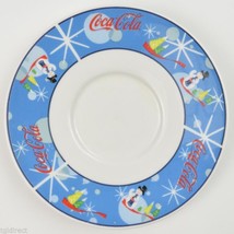 Oneida China Coca Cola Laughing Snowman Pattern Saucer Stoneware Coke Mu... - £3.98 GBP