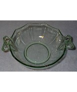 Vintage Depression Green Glass Handled Candy Dish Bowl  - $10.90 CAD