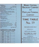Maine Central Railroad Co 1969 Portland Terminal Time Table Book Trains E12 - $760.08 MXN