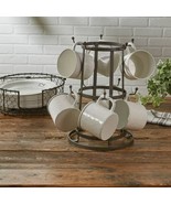 New  Mug Rack in rustic metal - 10 Cup - $57.44 CAD