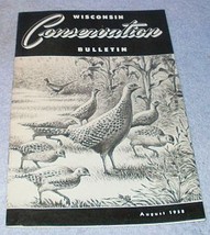 Wisconsin Conservation Bulletin August 1958 Hunting Fishing Wildlife - £4.78 GBP