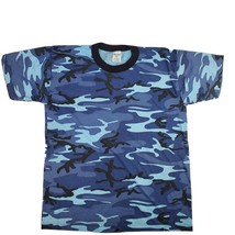 Vintage Tru-Spec Blue Urban Camo Single Stitch Blank SS Shirt Mens XL - $19.26