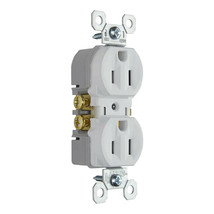 Two 10-Pack (20 TOTAL) White 15-Amp 125-Volt Grounded Duplex Outlets  3232TRWCP8 - £15.58 GBP
