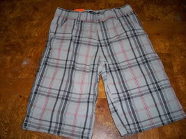 BOY&#39;S/YOUTH NIKE 6.0 SB SKATER CASUAL SHORTS  GREY PLAID CHECKS NEW $30  - £15.97 GBP