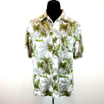 Puritan Short Sleeve Shirt Menm Mediu Hawaiian Floral Casual Sport Vacation Camp - £10.01 GBP