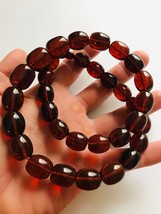 Beads Amber Necklace Natural Baltic Amber Genuine Necklace Amber Jewelry pressed - £277.05 GBP