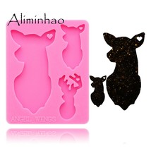Shiny Deer Dad and Baby Silicone Mould for DIY Epoxy Keychain Resin Craf... - £6.95 GBP