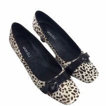 VANELI Van Eli Pony Calf Hair Animal Print Kitten Heels Black Pump W 8 M... - £21.66 GBP