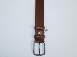 Men Cognac Genuine Leather Belt PIERO ROSSI Turkey Soft Full Grain #Cognac-A image 2