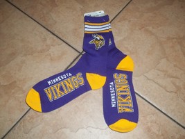 Minnesota Vikings pair of socks nwt size large 10-13 - £9.58 GBP