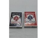 Lot Of (2) Bicycle Pinochle 48 Sealed Playing Card Decks Blue And Red - $19.59