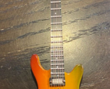 String Instrument LARGE Rasta Orange Wooden Guitar Tree Ornament 7 inches - $15.79