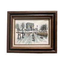 Watercolor &amp; Ink Artwork Picture Painting Paris Arc De Triomphe Delson Signed - £240.38 GBP