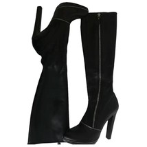 Alaïa Paris Black Leather Knee High Zipper Boots 40.5 Italy Minimal Wear... - $613.80