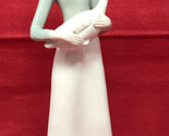Vintage Simson Lady Holding Geese Goose in a Ceramic Figurine 11&quot; Tall  - $24.74