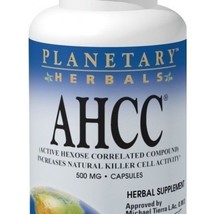 Planetary Herbals AHCC 500mg 60 Caps vitamins natural health herbs homeopathic - $74.24