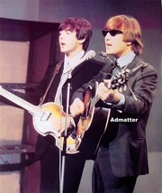 Beatles Rare Music Art Poster John Lennon &amp; Paul McCartney Hofner Bass Guitar! - £13.71 GBP