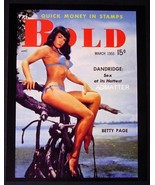 BETTIE PAGE IN BLUE BIKINI 8.5&quot;X11&quot; 2-SIDED PIN-UP 1955 BOLD MAGAZINE PHOTO - €11,16 EUR