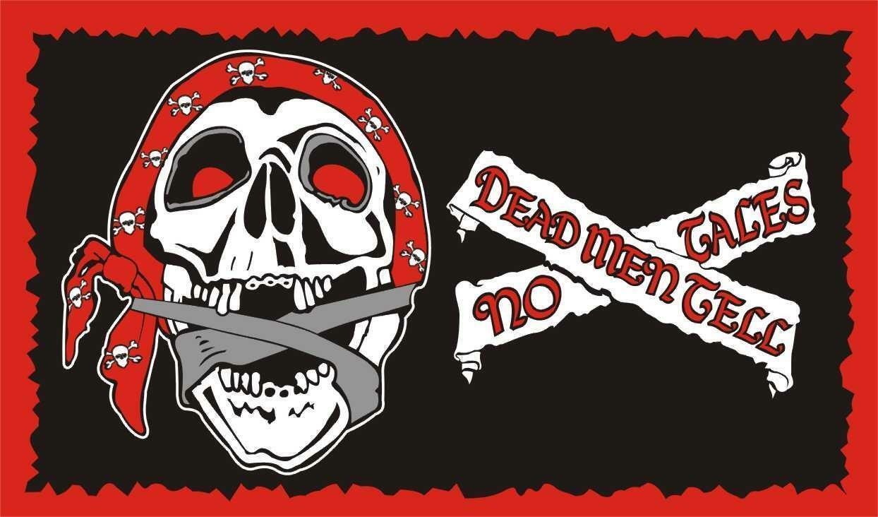 PIRATE DEAD MAN TELL NO TALES 3X5 FLAG 3 X 5  NEW FL688 wall hanging out... - $6.60
