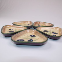 Julie Ueland &quot;Feels Like Home&quot; Enesco Olive Triangle Plates Appetizer Set Of 5 - £14.62 GBP