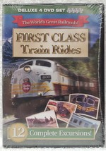 First Class Train Rides 12 Excursions! (Deluxe 4 Dvd Set Widescreen) New Sealed - £25.59 GBP