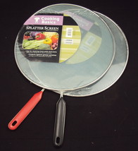Spatter Screen / Grease Guard ~ Fine Mesh Metal Screen w/Handle ~ Fits Most Pans - £8.75 GBP