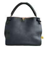 100% Authentic Louis Vuitton Black Leather Hobo Tournon Tote Bag  - $1,999.00