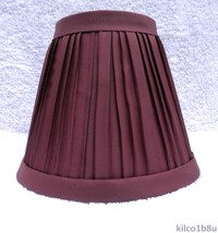 WINE Pleated Fabric Mini Chandelier Lamp Shade Traditional, any room - £6.26 GBP