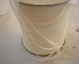 Roll beige eyelet 1/2 inch lace trim approx 644 yards NEW - $99.00
