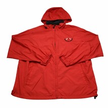 North End Jacket Mens L Red Full Zip Hooded Vented Mesh Lined Windbreake... - $22.65