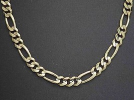 6.5mm Figaro Link Chain Necklace 14k Gold Kitsinian Italy 30.25&quot; 57.2 Grams - £3,656.55 GBP