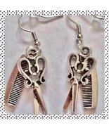 New Adorable Vintage Miniature Comb &amp; Scissors Earrings Hairdresser So C... - $5.00
