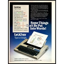 1984 Brother Type a Graph Typewriter Vintage Print Ad 80s High Tech Wall... - $10.97