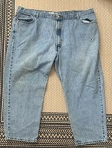 Men’s Levis 550 Denim Jeans Size 52x29 Light Wash Worn Distressed   - $32.71