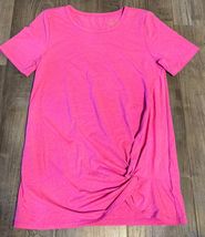 Lilly Pulitzer Hot Pink Luxletic Top whit front detail Short Sleeve Size... - $33.98