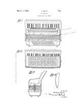 Accordion Patent Print - White - $7.95+