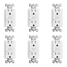 6PK GFCI Outlet Receptacle 15A 125V 60Hz Weather-Resistant and Tamper-Re... - $76.99
