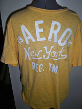 Men's Guy's Aeropostale Aero New York Reg. Tm. Tee T Shirt Yellow  New $25 - $14.99