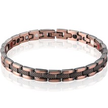 Wholesale 6MM Wide Retro Red Copper Bracelet For Women Mens 4 In 1 Magnetic Brac - £24.38 GBP