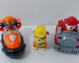 Paw patrol racers Zuma Hovercraft Marshall Fire truck + Rubble figure 3p... - $7.91