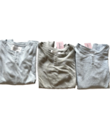 Lot Of 3 Hanes Comfort Sleep 2 Blue And 1 Gray Longsleeve Shirts Size Me... - £24.55 GBP