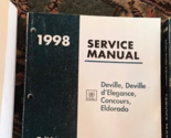 1998 Cadillac DeVille d&#39;Elegance Concours Eldorado Service Manual Set W ... - $29.99