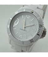 Nine West Quartz Watch Unisex White Plastic Rotating Bezel New Battery 6... - $21.84