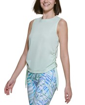 $40 Calvin Klein Performance Womens Ruched Side-Tie Tank Top Green Size Medium - £14.30 GBP