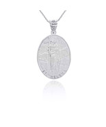 925 Sterling Silver St. Saint Helena Pendant Necklace - £18.73 GBP+