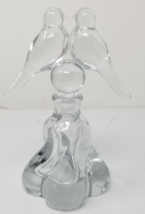 Pairpoint Gundersen Perfume Bottle Lovebirds Hand Blown Art Glass Crystal Vtg - £29.30 GBP