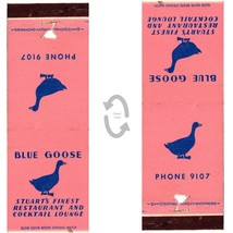 Vintage Matchbook Cover Blue Goose restaurant bar Stuart Florida 1940s - £7.42 GBP