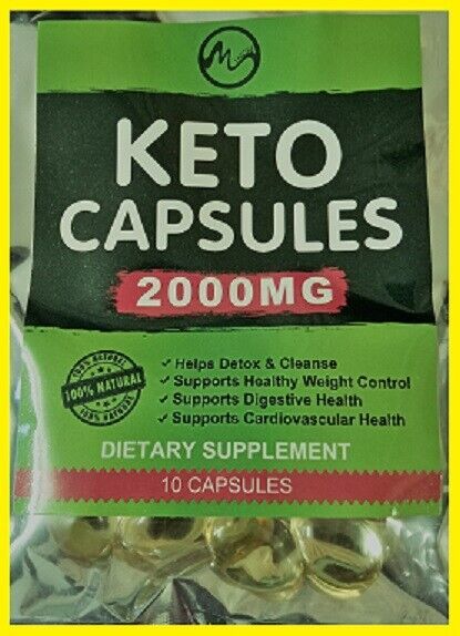 Keto Diet Pills 2000 MG (10 CAPSULES) Weight Loss Fat Burner Supplement  - $4.95