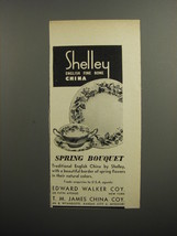 1952 Shelley Spring Bouquet China Ad - Shelley English fine bone china - £14.54 GBP