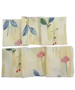 CROSCILL Gazebo Botanica Floral Yellow 6pc Napkin Set - $24.00